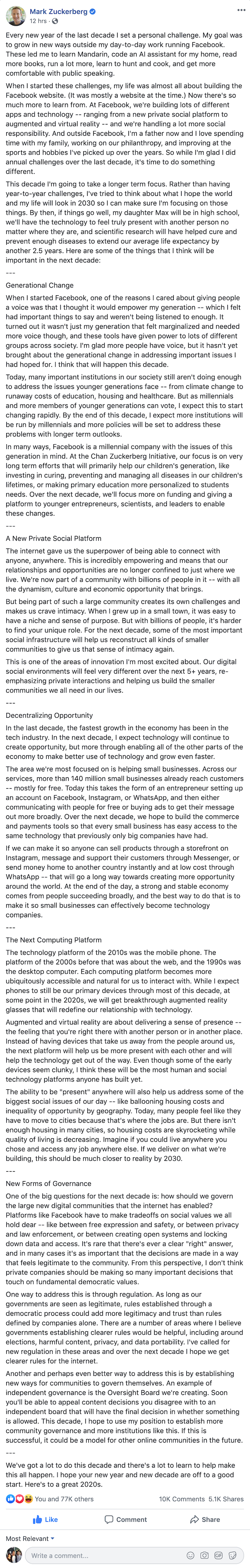 Mark Zuckerberg – The Next Frontier – MilliardCo.